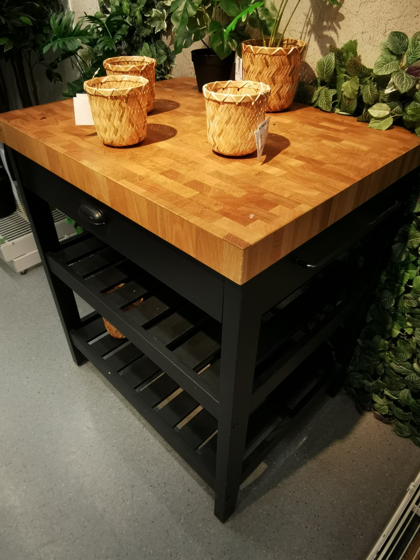 Functional and Stylish The Vadholma Kitchen Island with Rack from IKEA